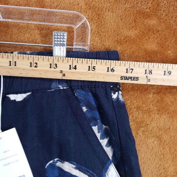 VINCE Shorts Mens Medium Blue Floral Drawstring Pull On Tropical Linen $225 - Picture 8 of 11